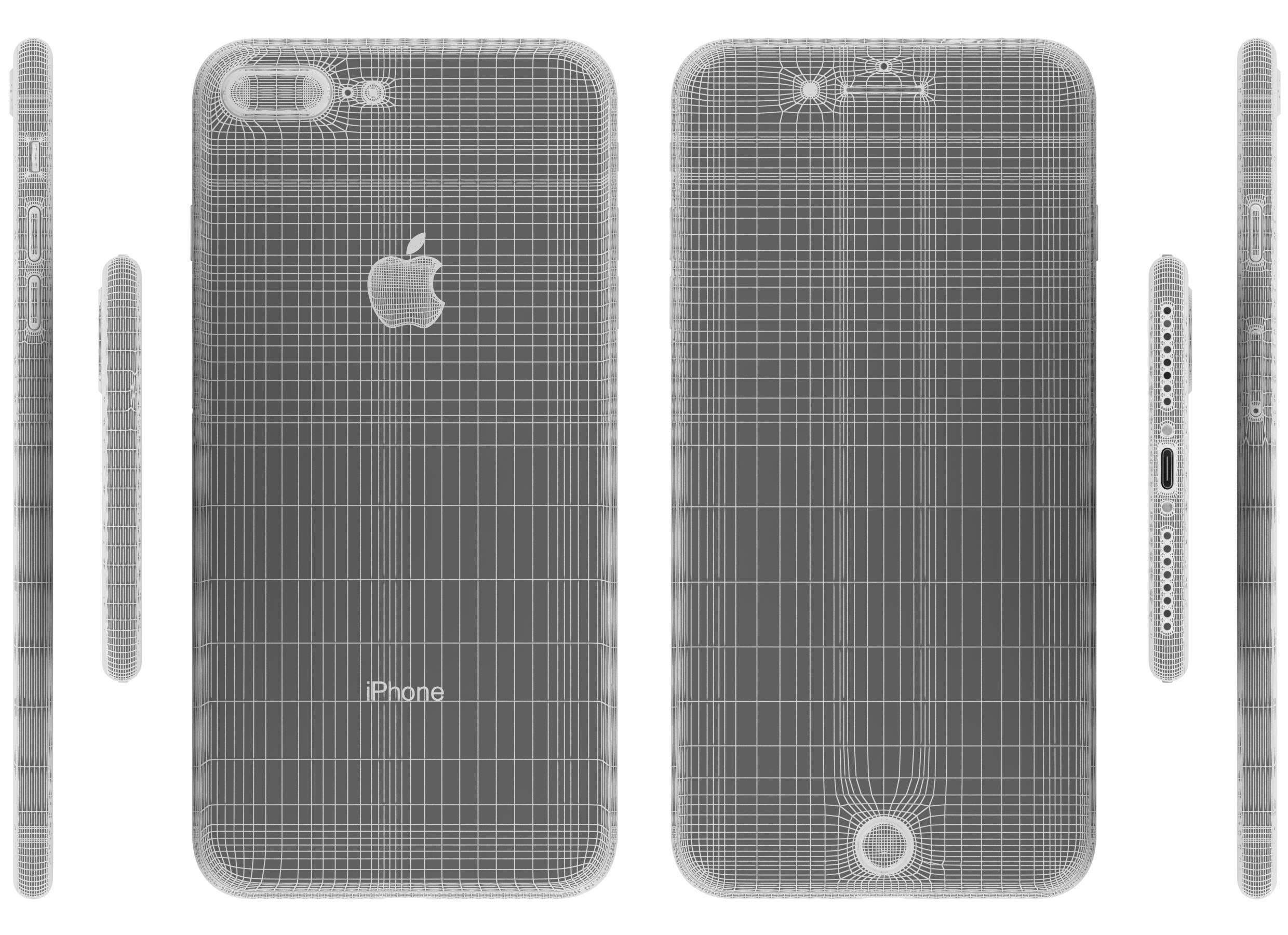 Apple iPhone 8 Plus Gold 3D model_15