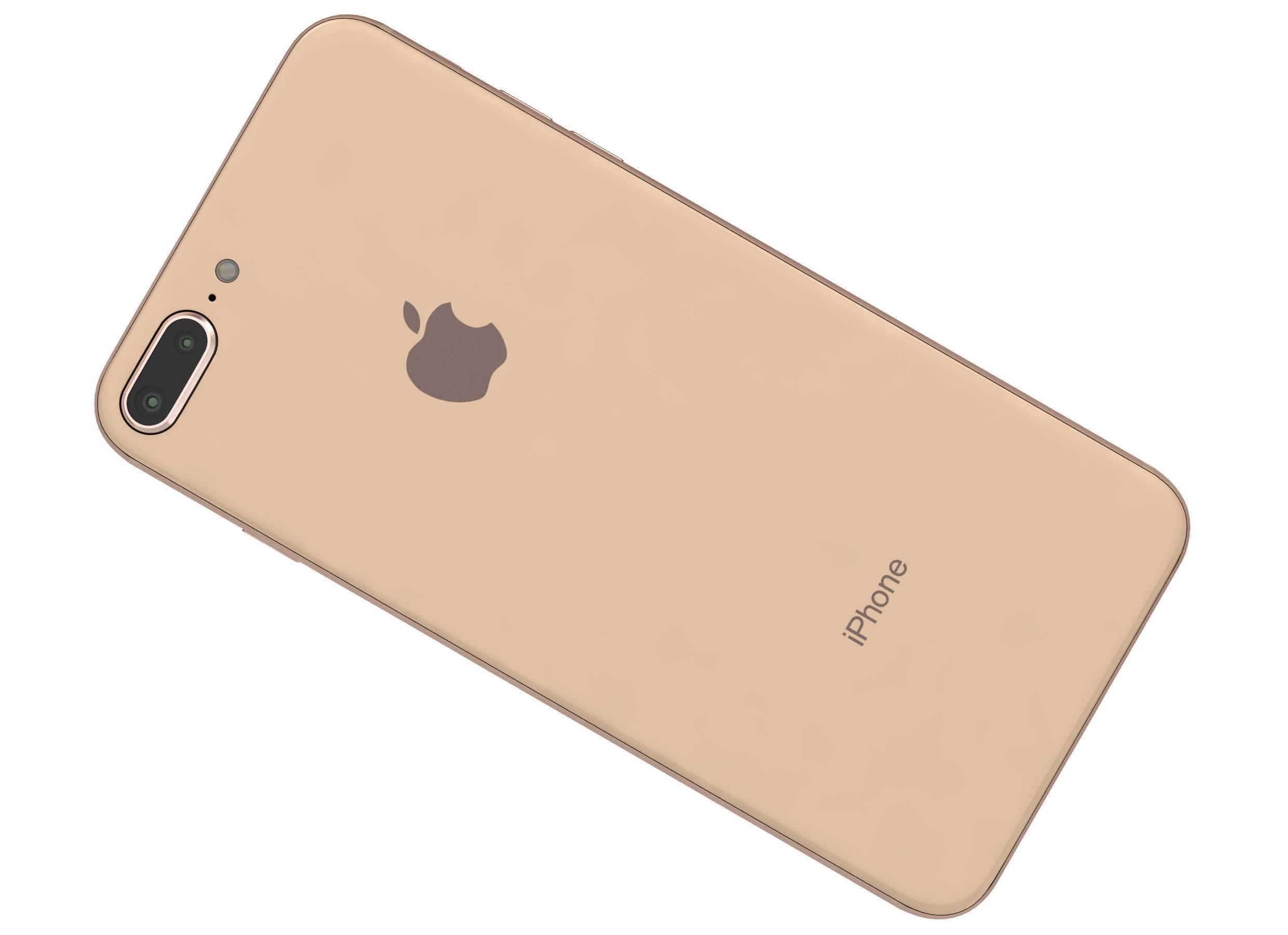 Apple iPhone 8 Plus Gold 3D model_3