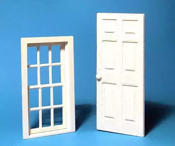 Window and Door in 1 24 scale Free 3D print model