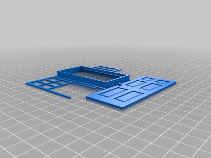Window and Door in 1 24 scale Free 3D print model_4