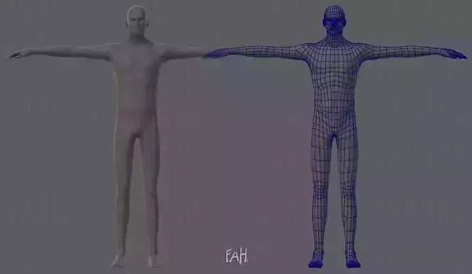 Base mesh man character