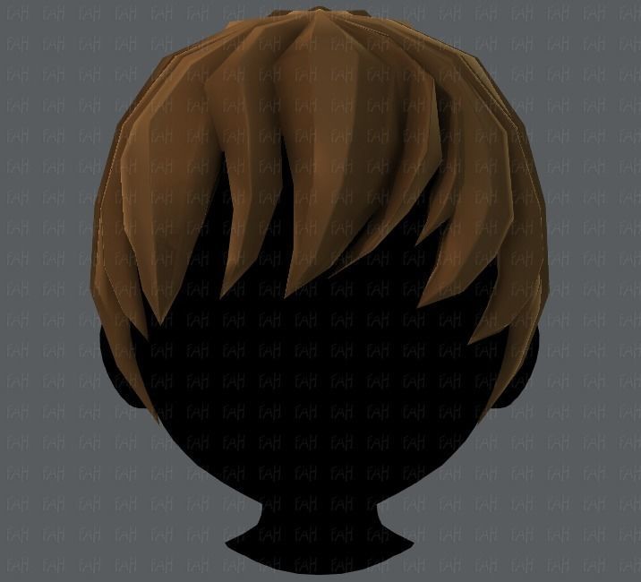3D Hair style for boy Low-poly 3D model_18