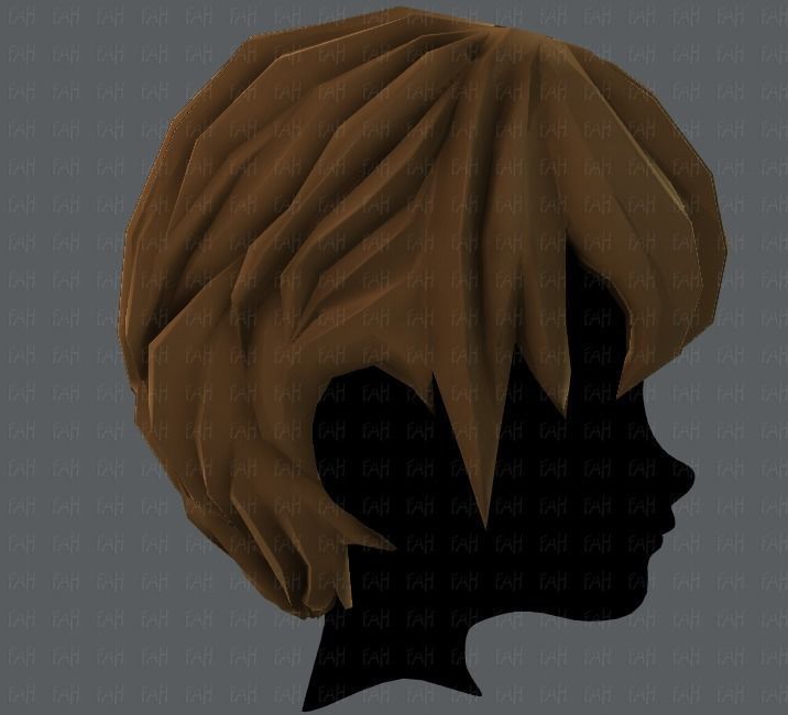 3D Hair style for boy Low-poly 3D model_20