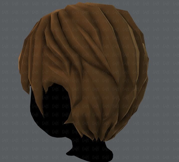 3D Hair style for boy Low-poly 3D model_23