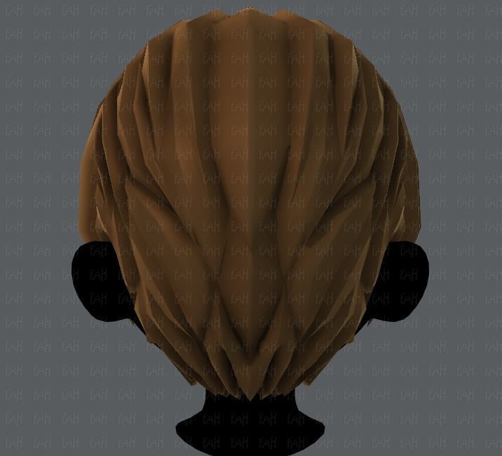 3D Hair style for boy Low-poly 3D model_22