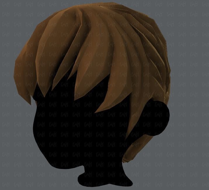 3D Hair style for boy Low-poly 3D model_25