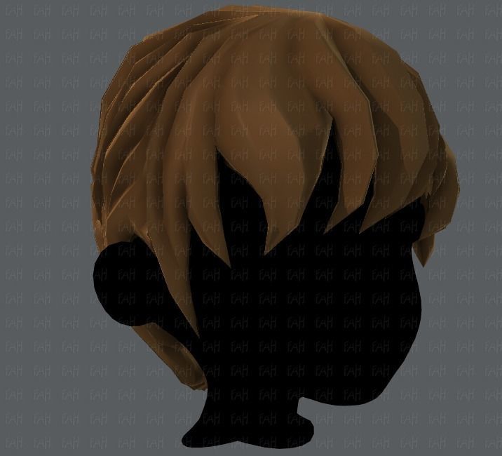 3D Hair style for boy Low-poly 3D model_19
