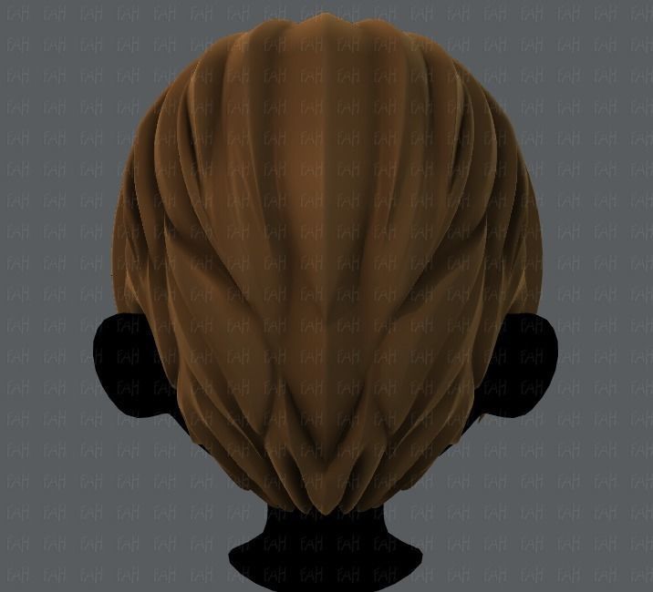 3D Hair style for boy Low-poly 3D model_6