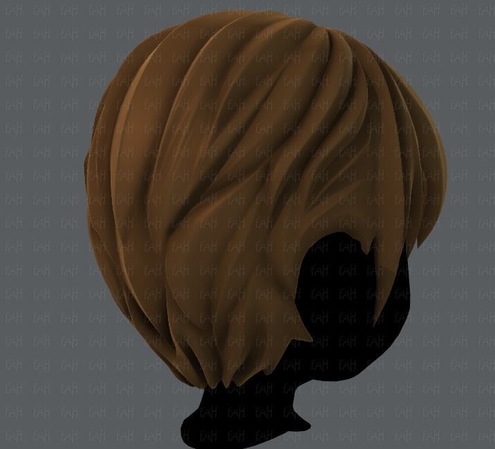 3D Hair style for boy Low-poly 3D model_5