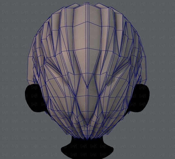 3D Hair style for boy Low-poly 3D model_30