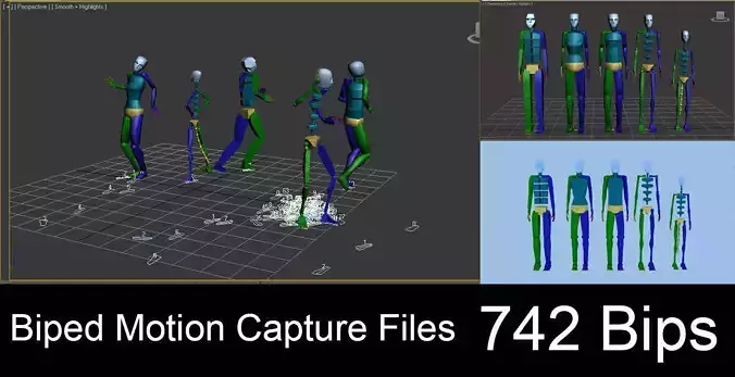 740 Motion Capture Files 3D model