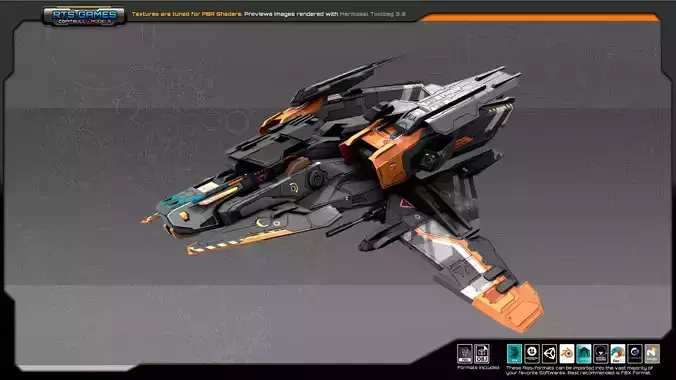 SF Bomber RX4 Low-poly 3D model
