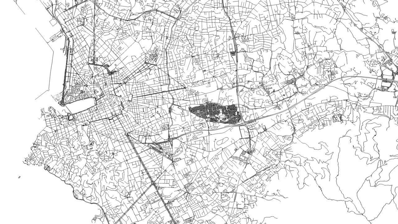 Marseille Road Network and Streets 3D model_10