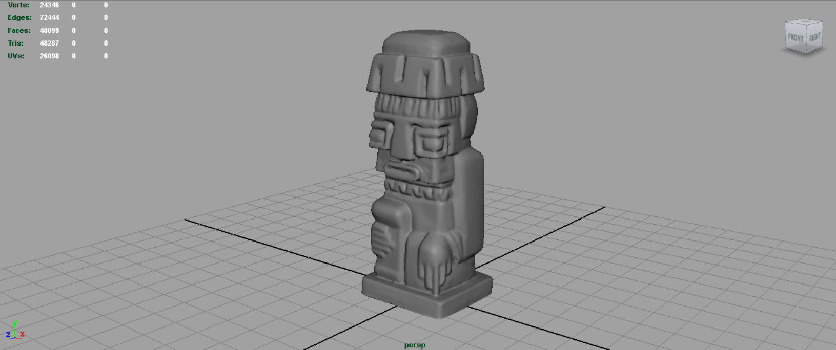 TIWANAKU IDOL Low-poly 3D model_3