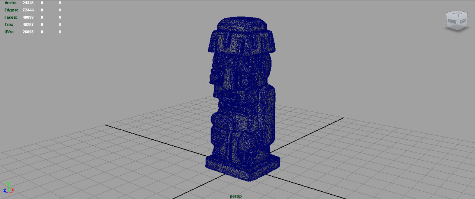 TIWANAKU IDOL Low-poly 3D model_4