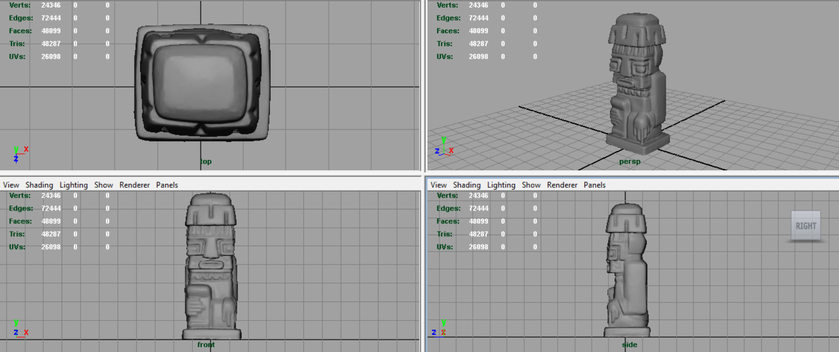 TIWANAKU IDOL Low-poly 3D model_9