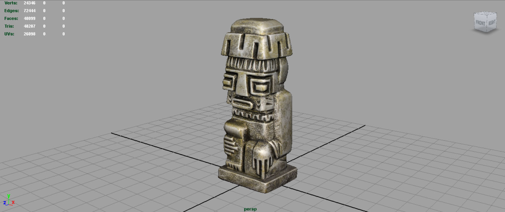 TIWANAKU IDOL Low-poly 3D model_2