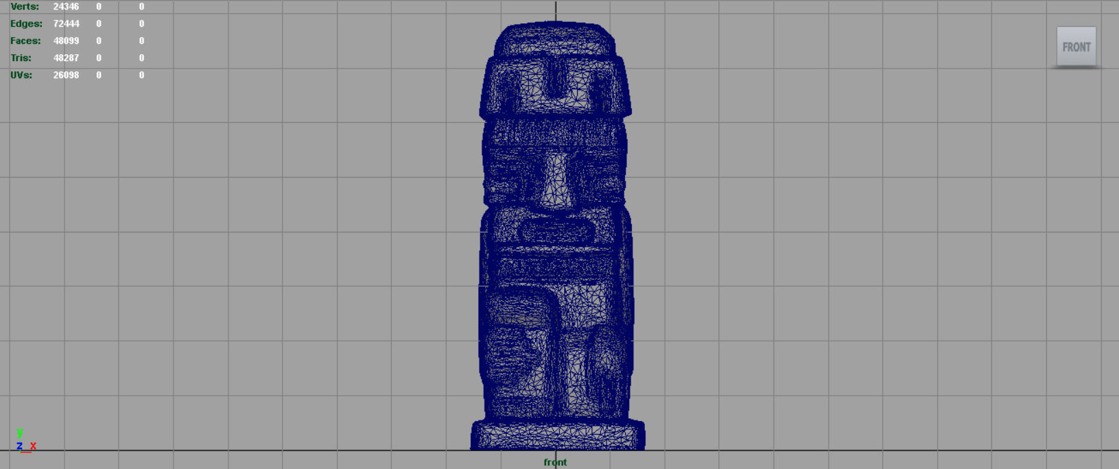 TIWANAKU IDOL Low-poly 3D model_8