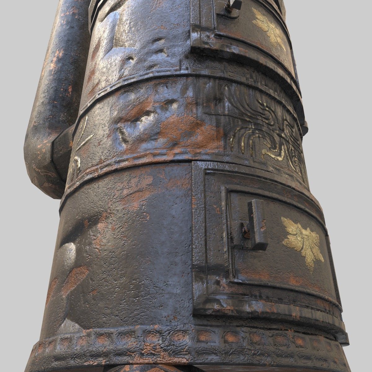 Old Stove Low Poly PBR Low-poly 3D model_6