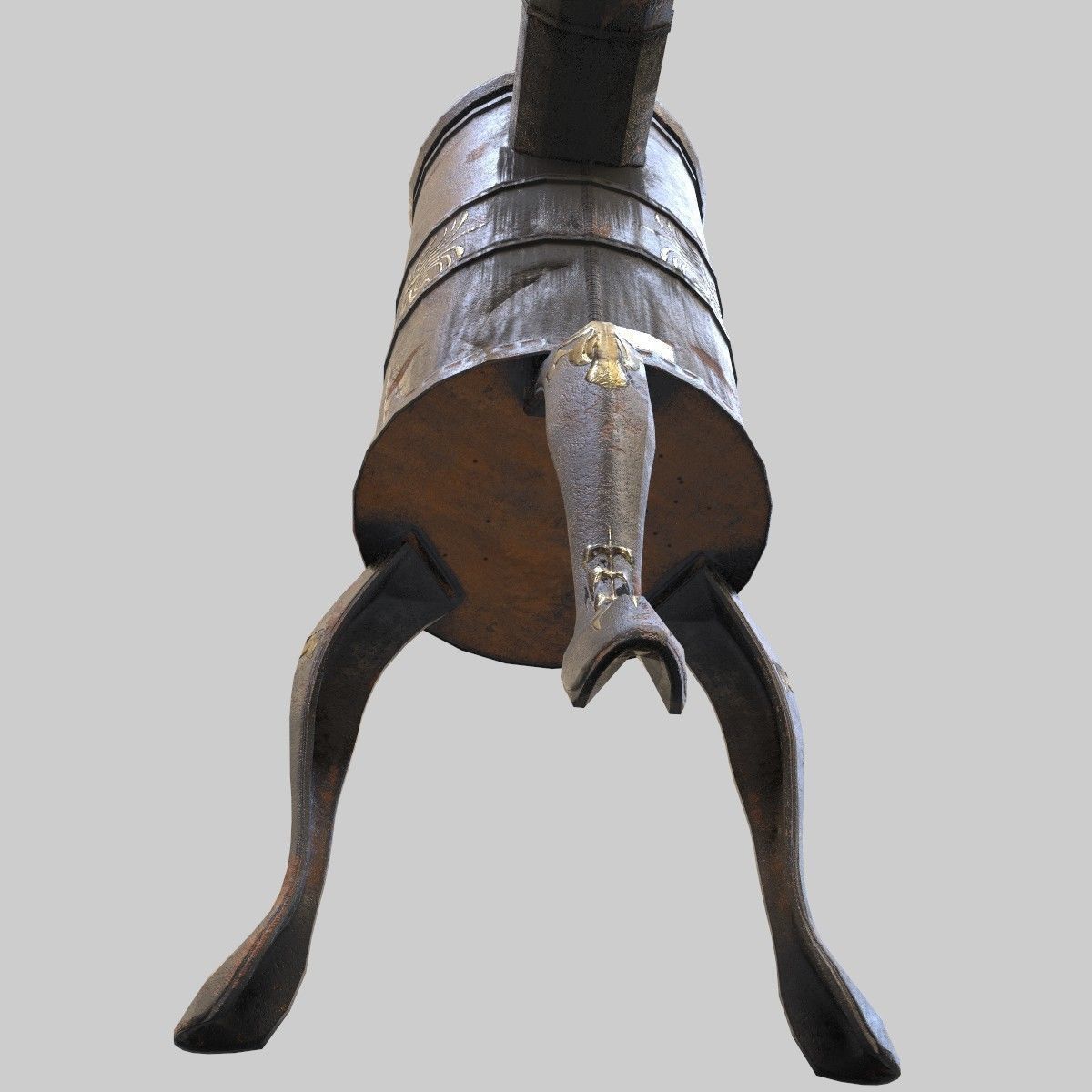 Old Stove Low Poly PBR Low-poly 3D model_4