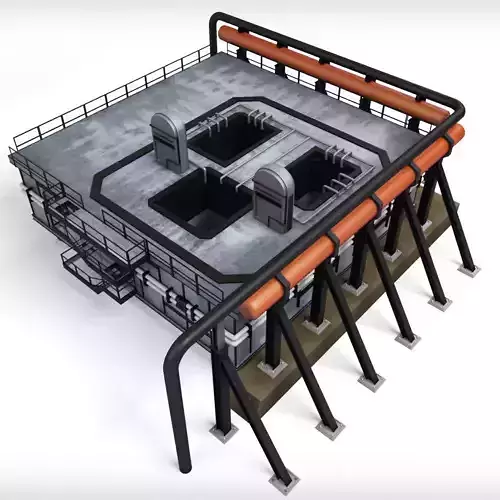 Rocket mobile launch platform 3D model