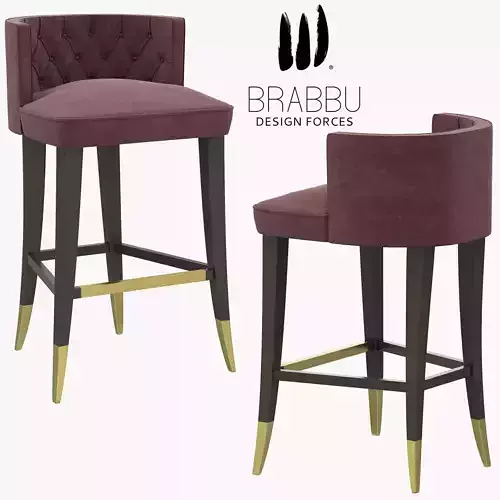 Brabbu Bourbon Counter Stool 3D model