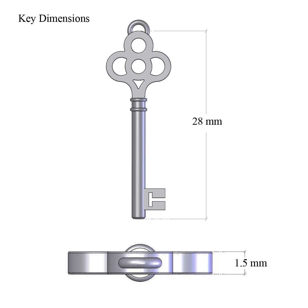 Key Pendant Design Free 3D print model_1