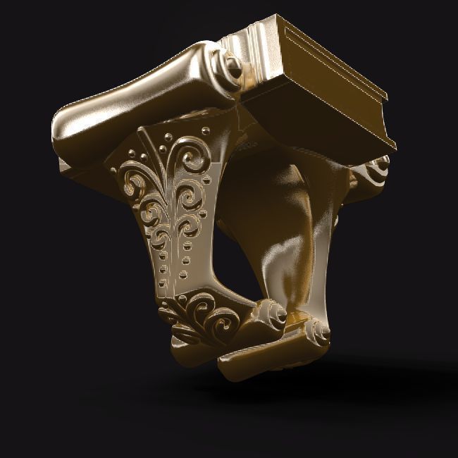 WISDOM ornate gold ring 3D print model_4