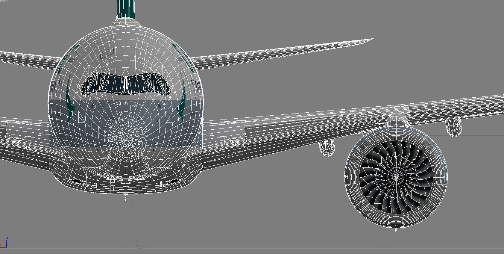 Airbus A350-1000 Cathay Pacific Livery Low-poly 3D model_18