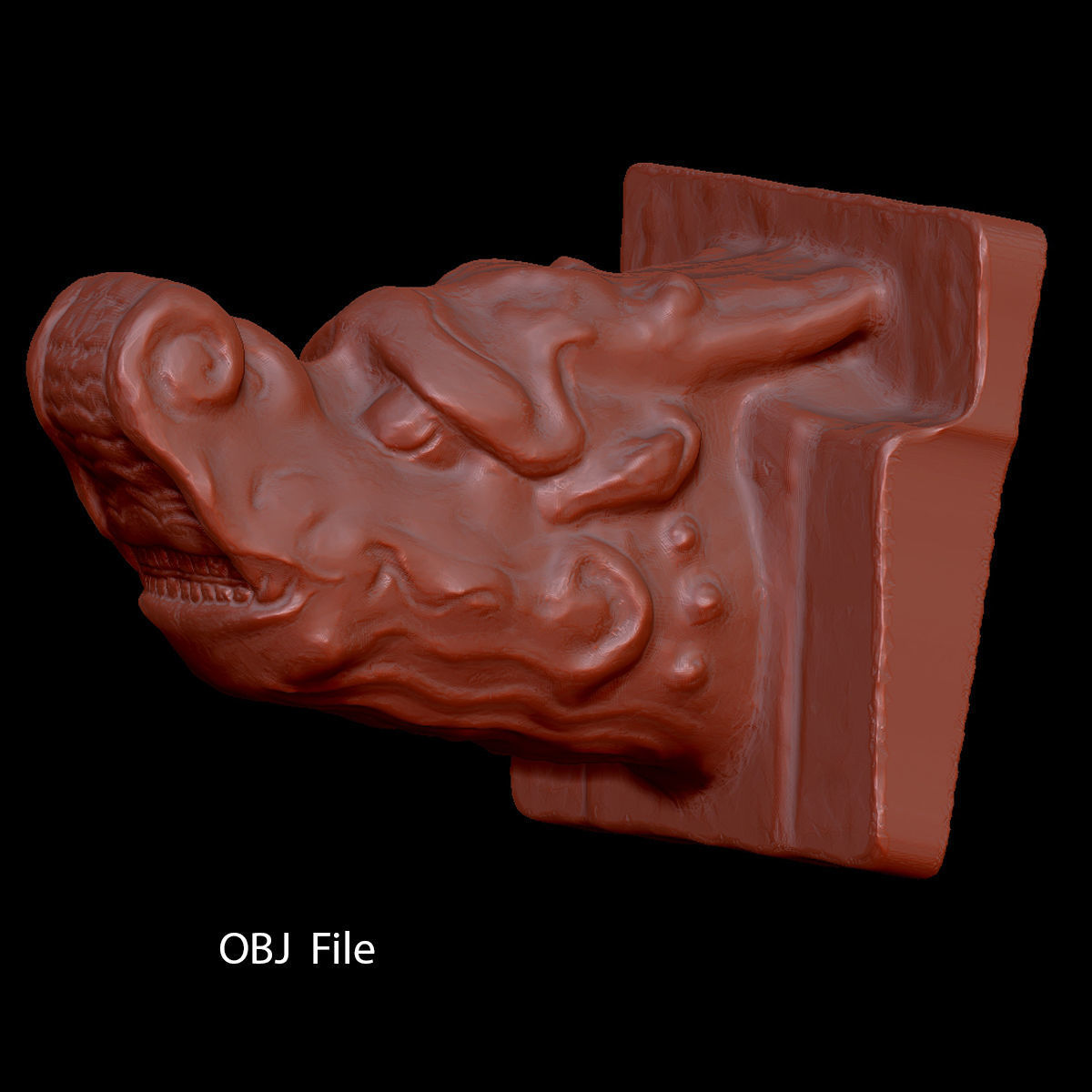 Antique Dragon Console 3D print model_3