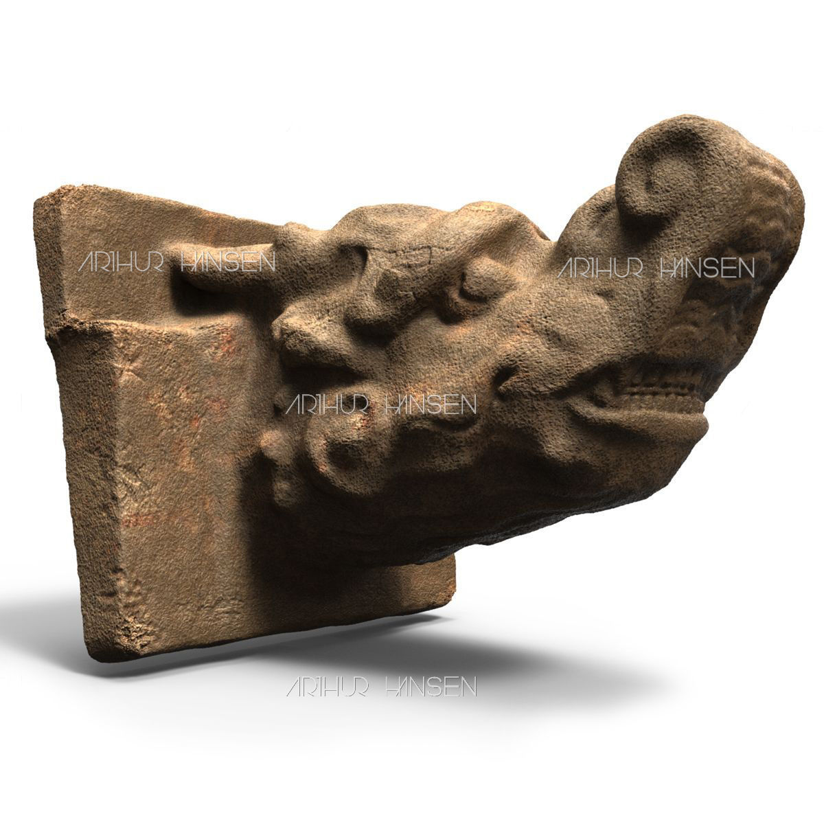 Antique Dragon Console 3D print model_2