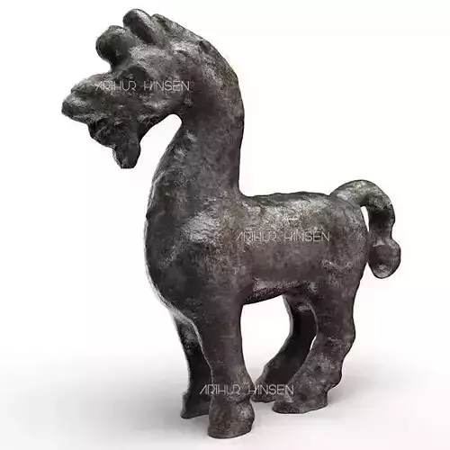 Antique Horse Figure 3D print model