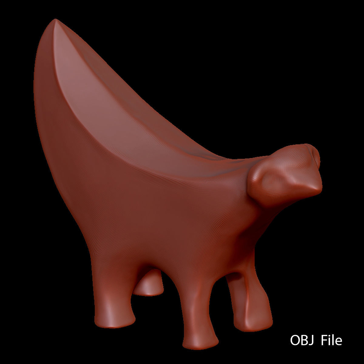 Lambanana sculpture of sheep 3D print model_1