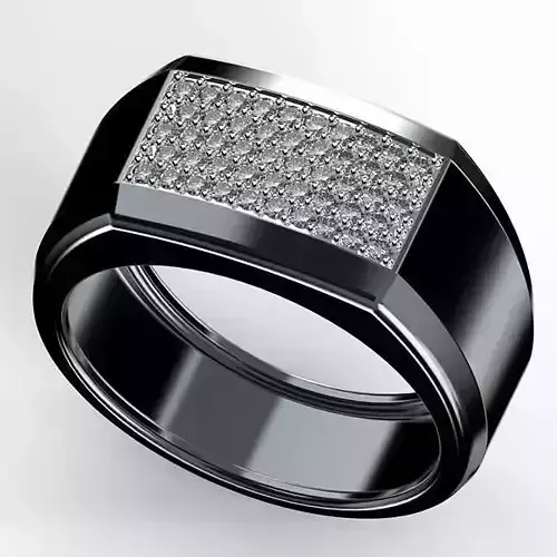 Man Ring Pave design