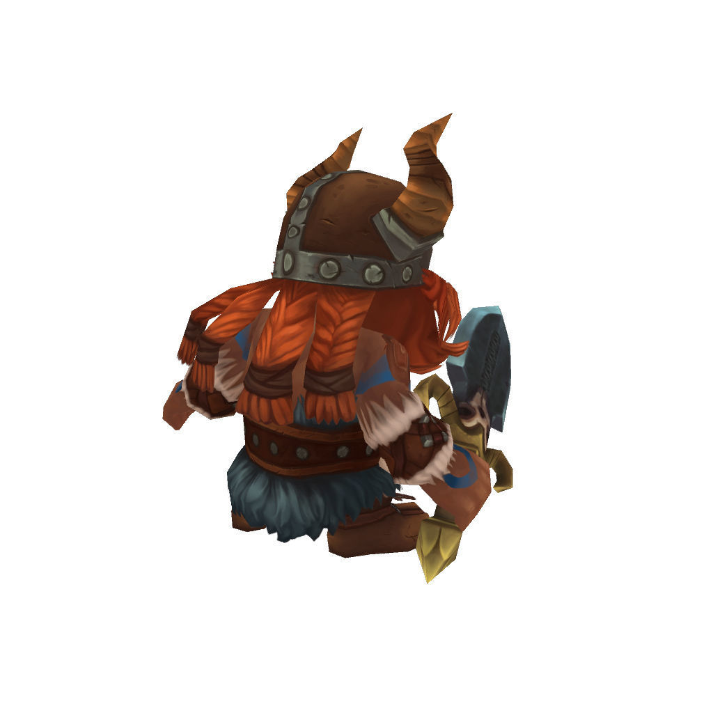 Mini Viking Eric - Low Poly Hand Painted Low-poly 3D model_4