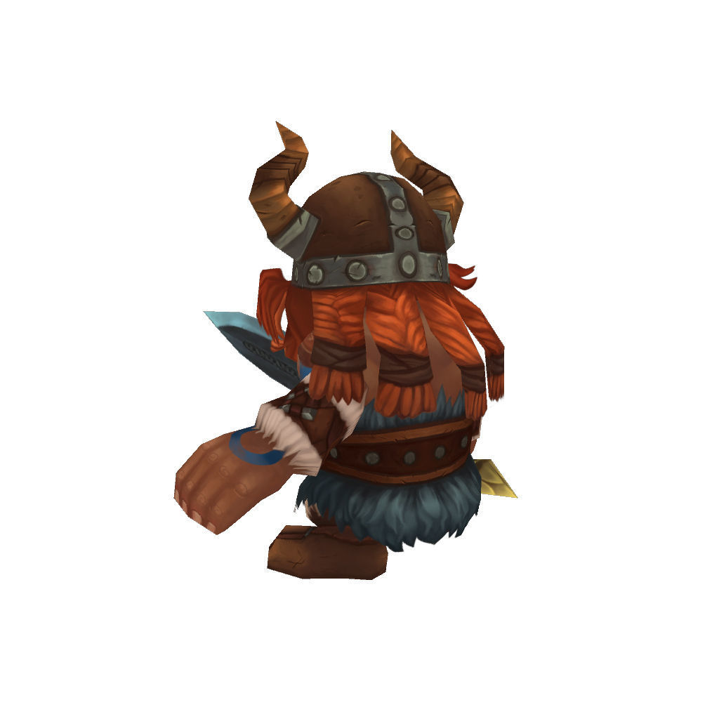 Mini Viking Eric - Low Poly Hand Painted Low-poly 3D model_3