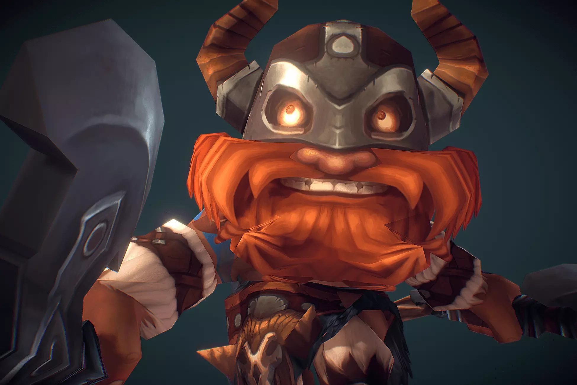 Mini Viking Eric - Low Poly Hand Painted Low-poly 3D model_0