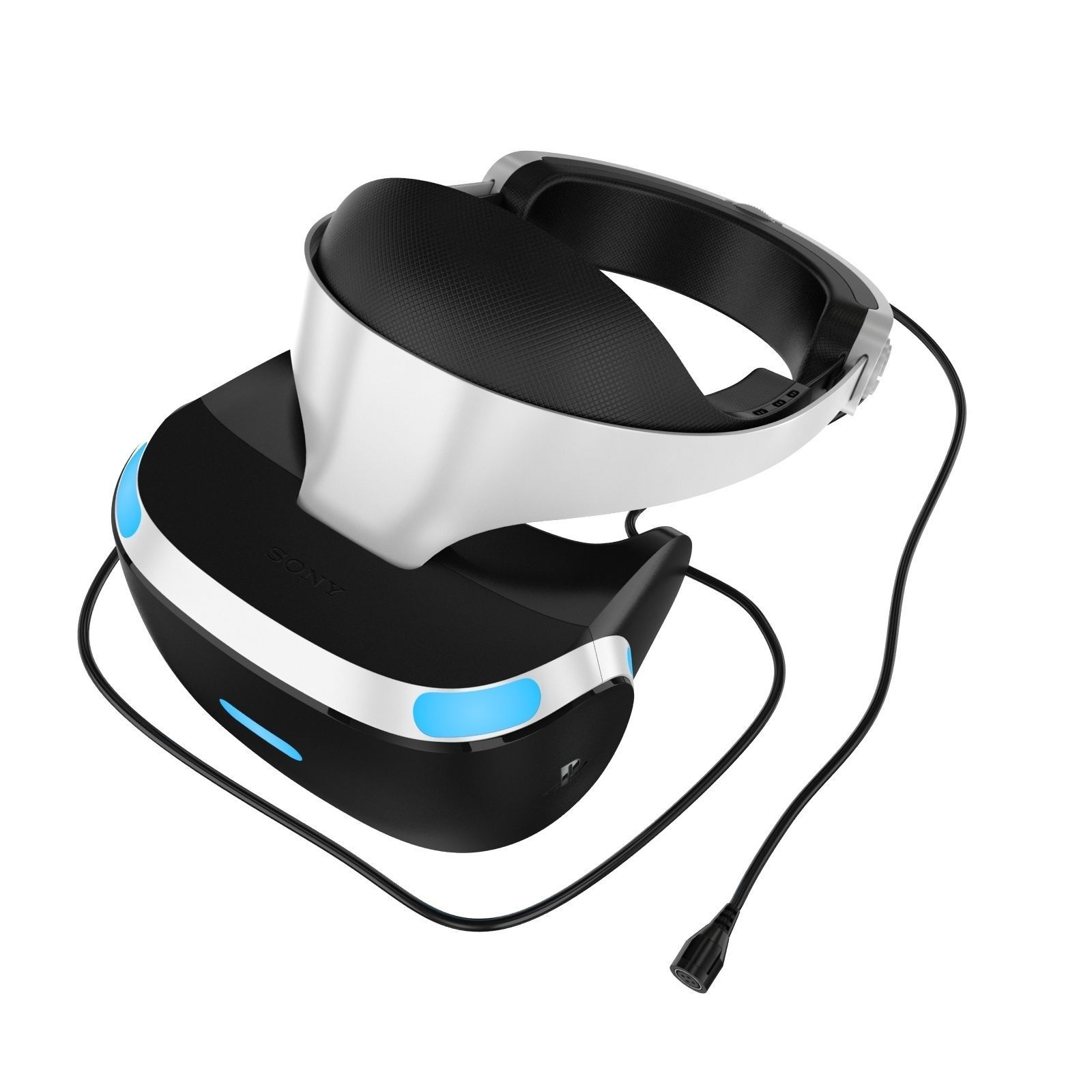 New Sony Playstation Virtual Reality Headset 2017 3D model_4