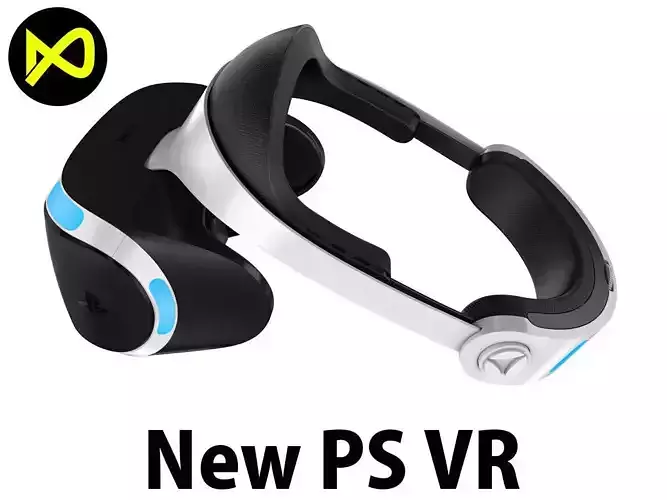 New Sony Playstation Virtual Reality Headset 2017 3D model