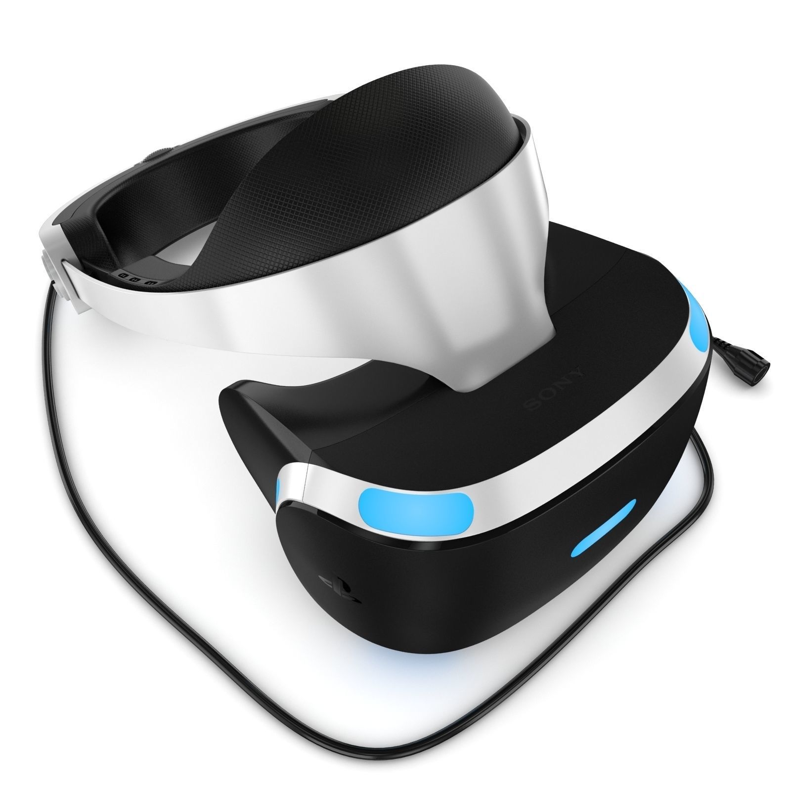 New Sony Playstation Virtual Reality Headset 2017 3D model_7
