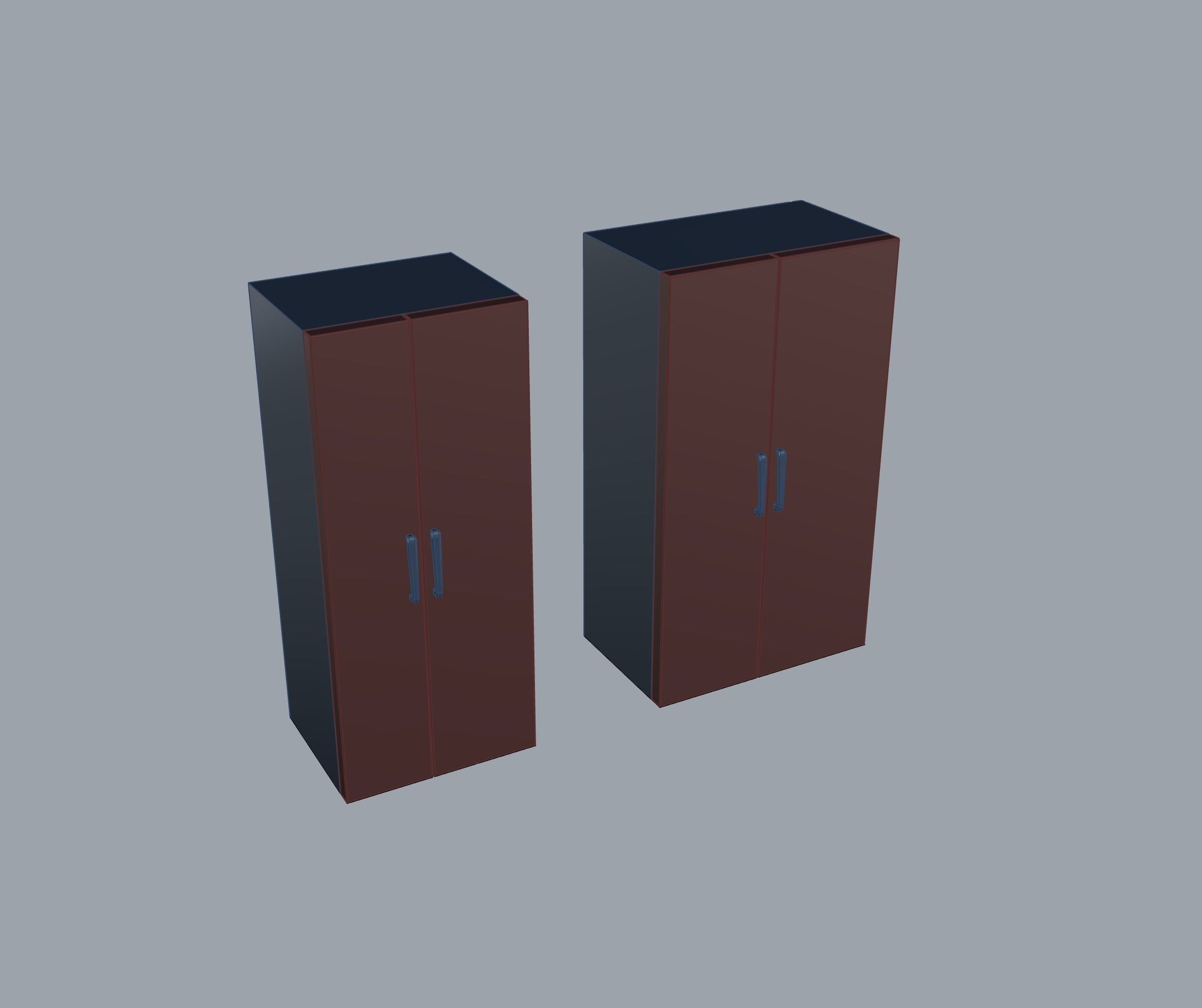36 and 48 Inch refrigerator residential-commercial architecture 3D model_1