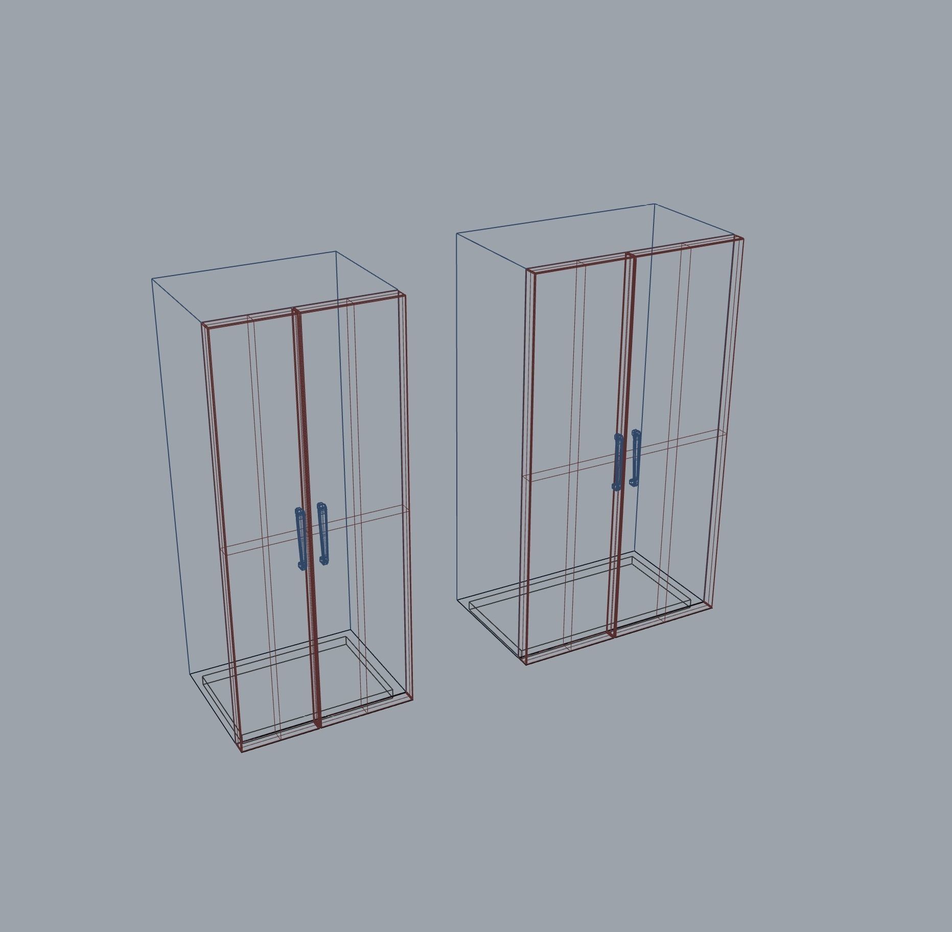 36 and 48 Inch refrigerator residential-commercial architecture 3D model_2