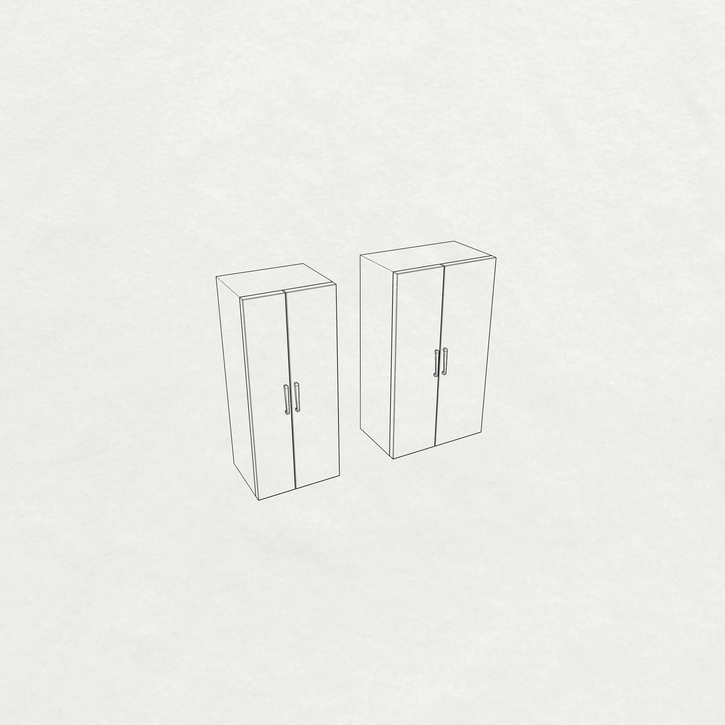 36 and 48 Inch refrigerator residential-commercial architecture 3D model_4