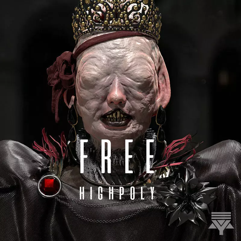 FREE Highpoly model - Queen of the mutants Free 3D model_0