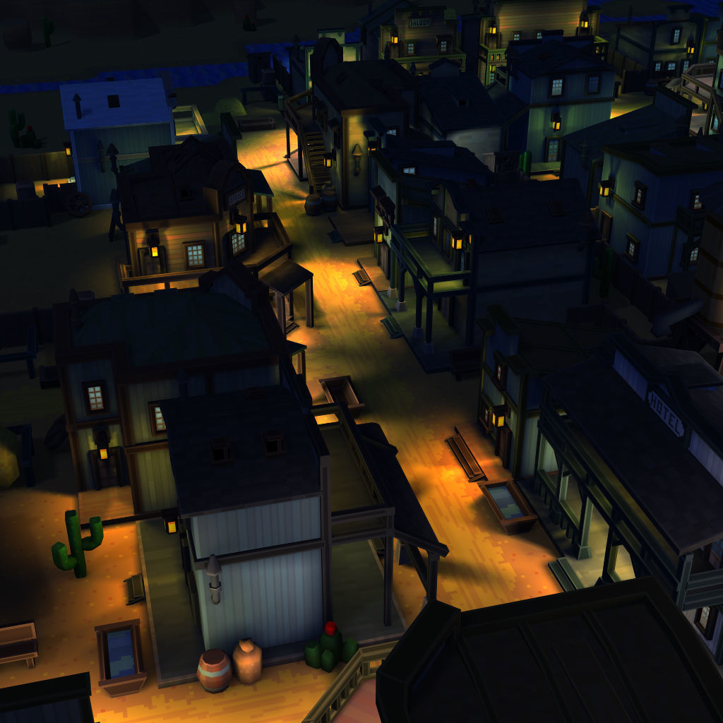 Western Town - Pixel Series Low-poly 3D model_15