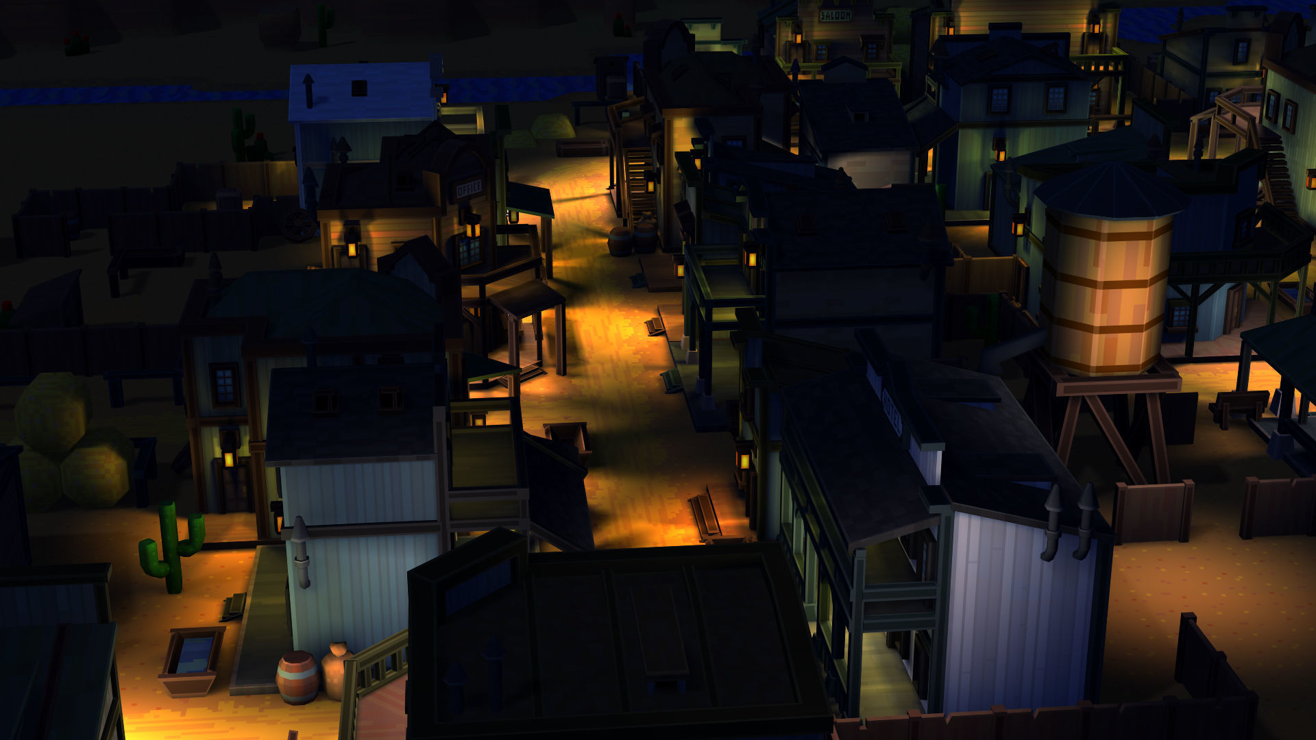 Western Town - Pixel Series Low-poly 3D model_12