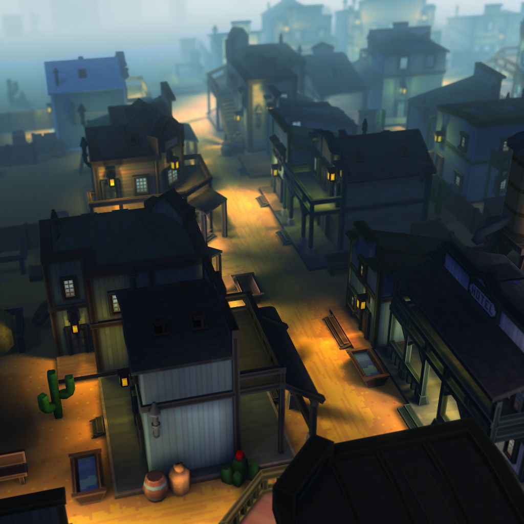 Western Town - Pixel Series Low-poly 3D model_16