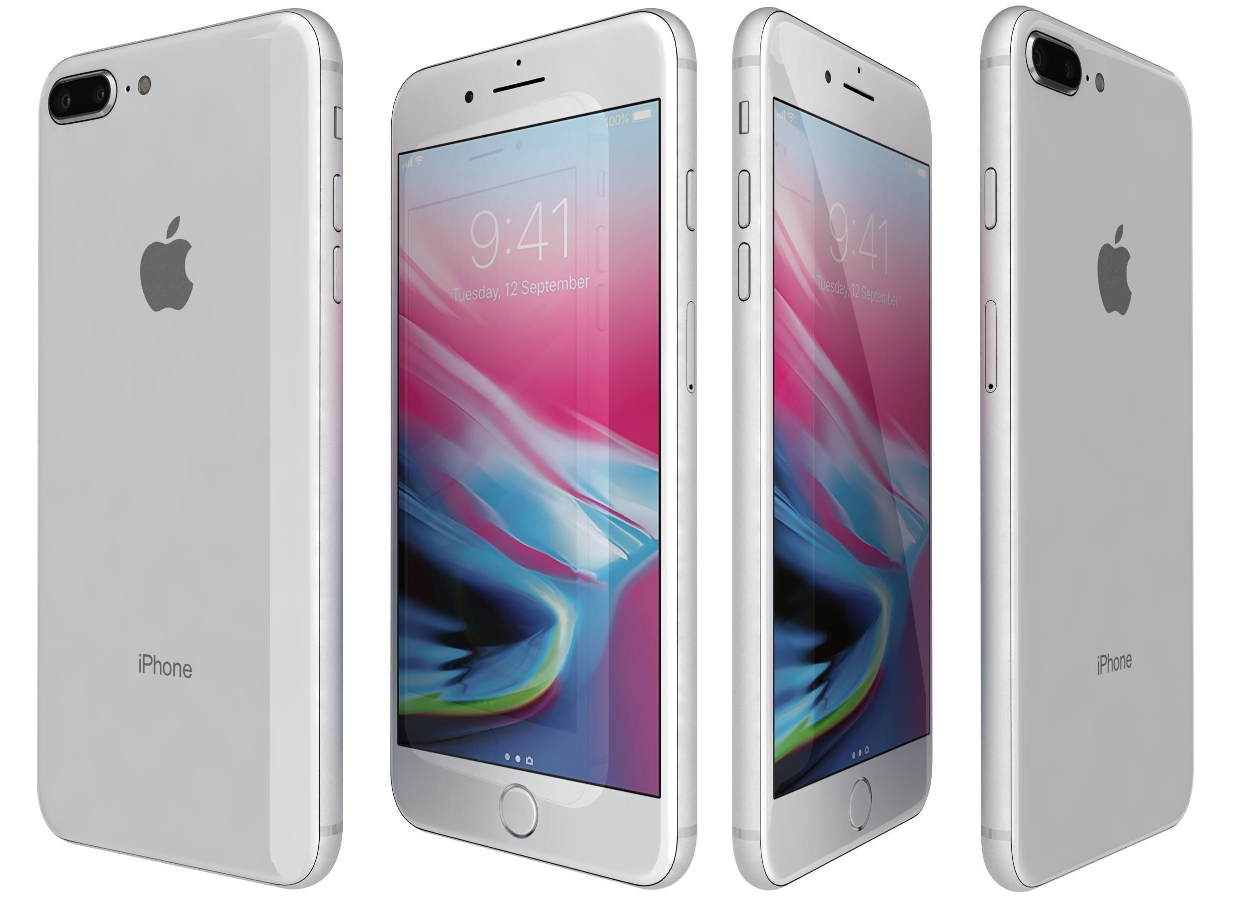 Apple iPhone 8 Plus All Colors 3D model_5