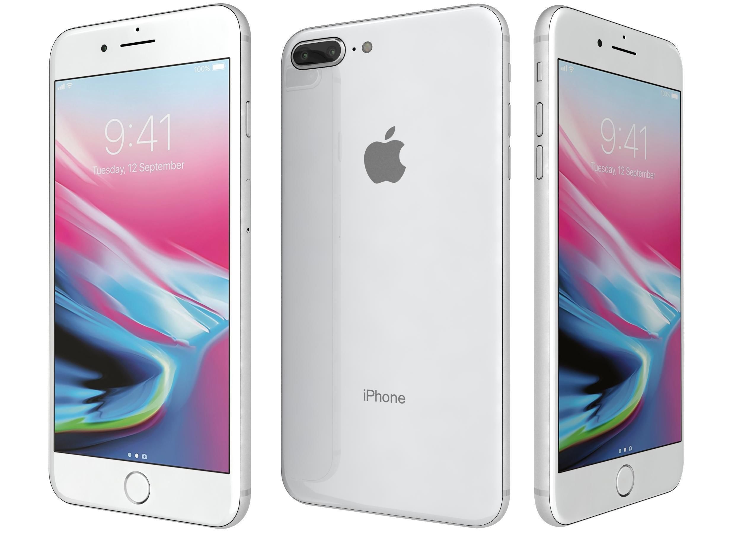 Apple iPhone 8 Plus All Colors 3D model_3