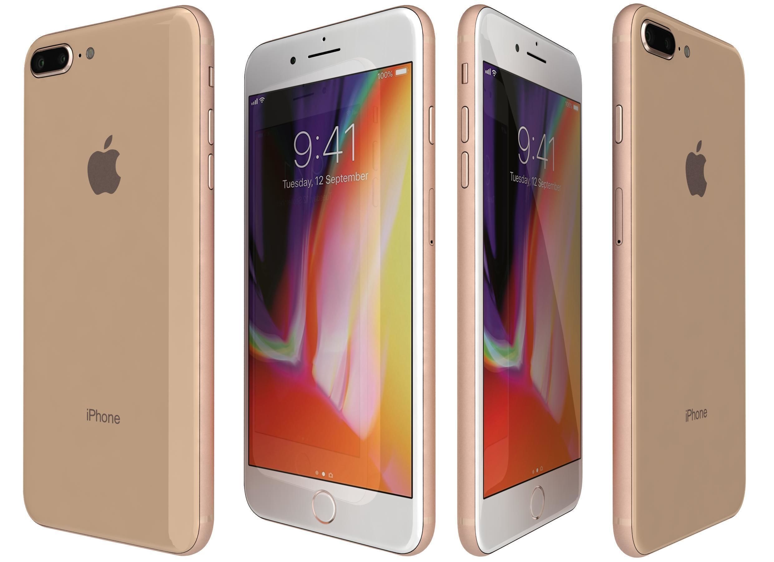 Apple iPhone 8 Plus All Colors 3D model_4